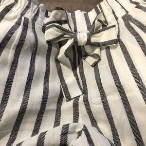 Brand new never used black white stripe linen pants